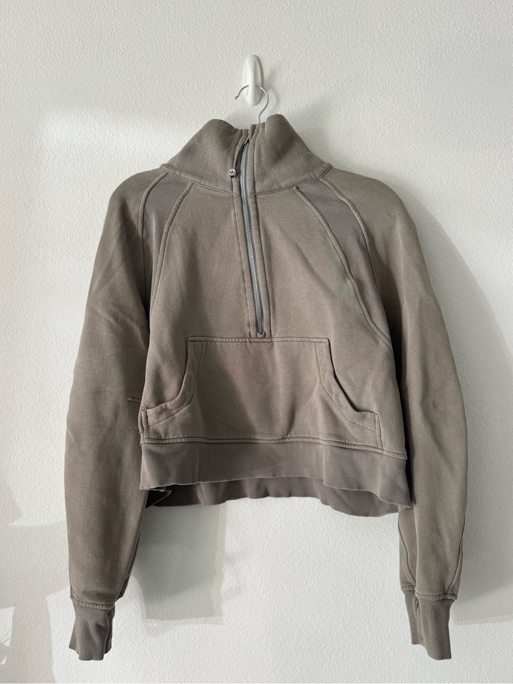 Women’s Half-Zip Pullover Sweater in Taupe